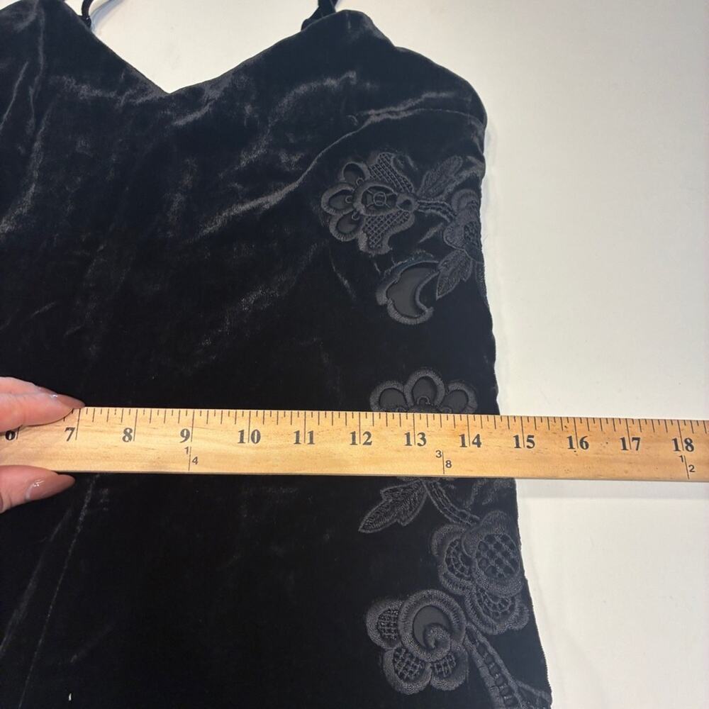 Sandro Black Emilia Velvet Embroidered Jumpsuit Sz XS (FR36) - Picture 13 of 15